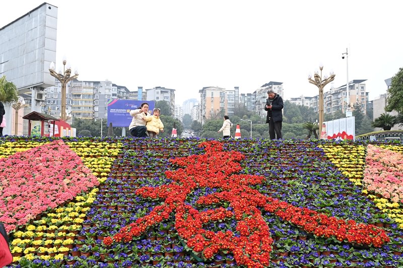 4、色彩艷麗的鮮花盛宴，吸引了市民前來觀賞、拍照打卡。.JPG