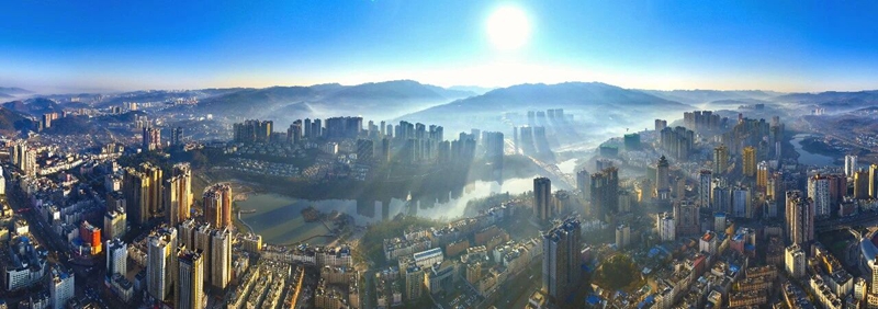 盤州城區大景。易俊 攝