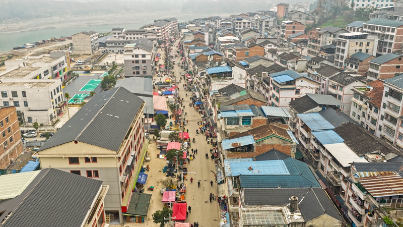 柳川集鎮(zhèn)航拍大景 (2)