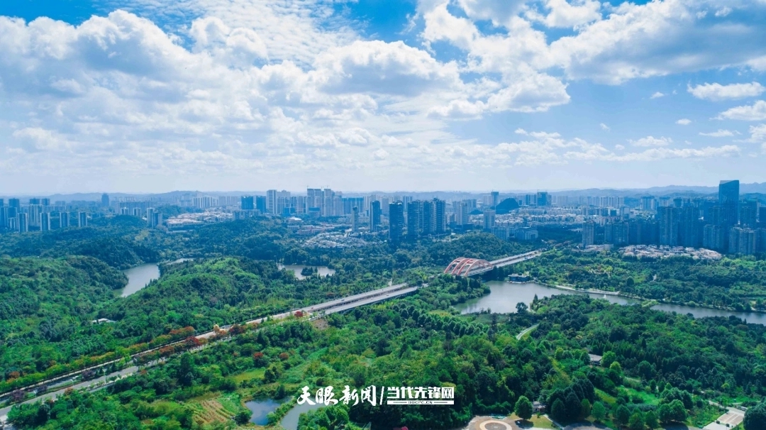 貴陽市觀山湖區全景一隅。