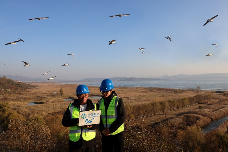 2 圖為貴州移動(dòng)對(duì)畢節(jié)威寧草海國(guó)家級(jí)自然保護(hù)區(qū)內(nèi)的5G網(wǎng)絡(luò)建設(shè)進(jìn)行測(cè)試。.jpg