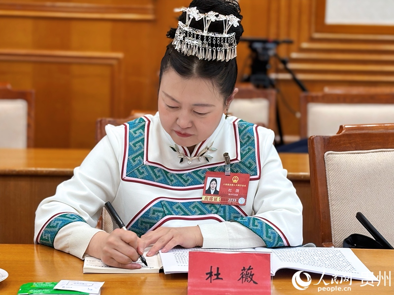 杜薇代表參會。人民網記者 高華攝