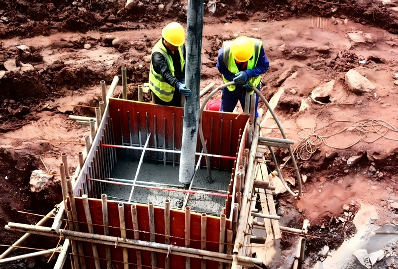 污水管網(wǎng)提升改造工程施工現(xiàn)場(chǎng),工人正在作業(yè)。習(xí)水縣融媒體中心供圖