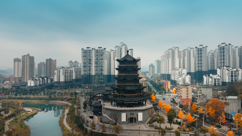織金寶禎湖景色。