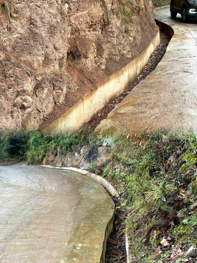 配套的排水溝渠順坡延伸、暢通無阻。刁苓沙攝