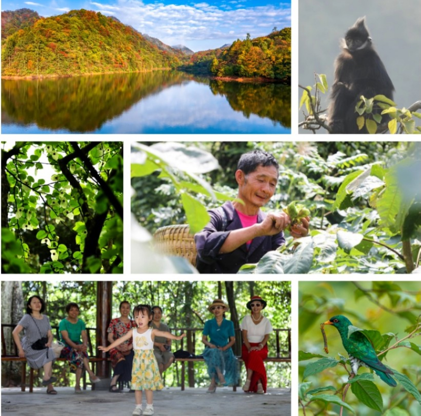 寬闊水保護區人與自然和諧共生場景。