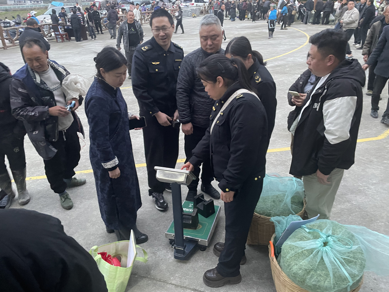 貴定縣市監局工作照片。