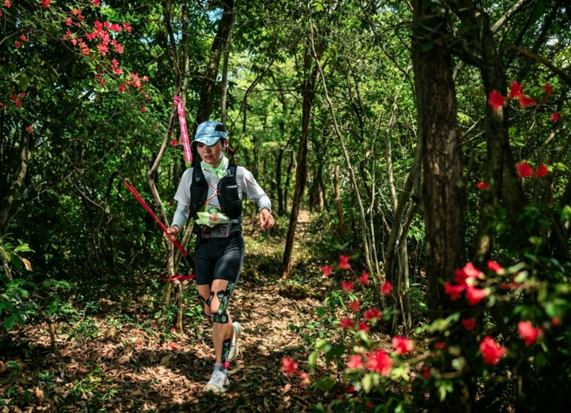 王愛麗在比賽中。